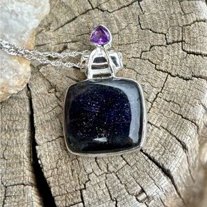 NEW! Sun Star & Amethyst Necklace